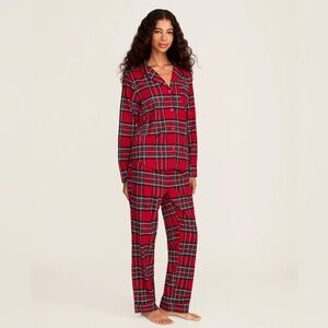 Women's Brushed Twill Pajama Set in Imperial Tartan